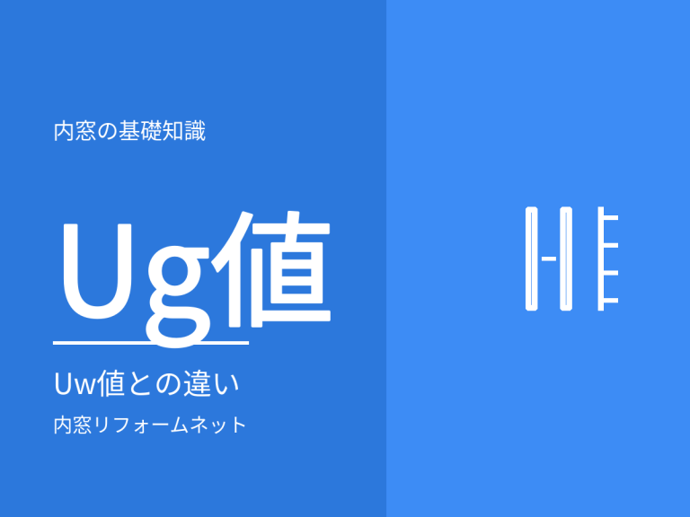 Ug値とUw値の違い。ガラスと窓全体の性能